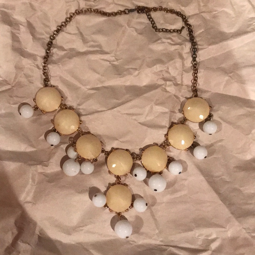 Yellow and white necklace